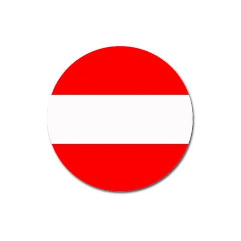 Austrian Flag Magnet 3  (Round) from UrbanLoad.com Front