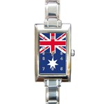 Australian Flag Rectangular Italian Charm Watch