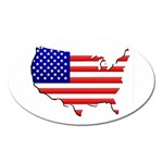 American Map Flag Magnet (Oval)