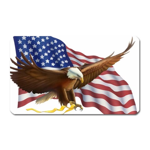 American Eagle Flag Magnet (Rectangular) from UrbanLoad.com Front