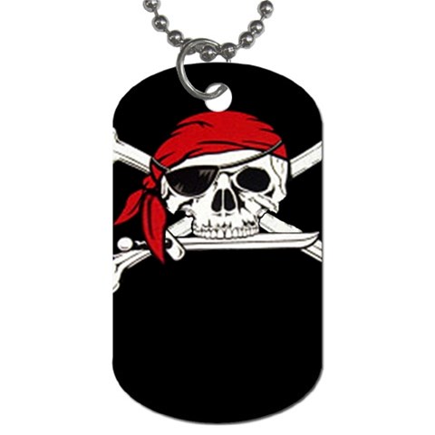 Pirate Skull Kids Dog Tag (One Side) from UrbanLoad.com Front