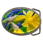 Daffodils and Hyacinth Floral Belt Buckle