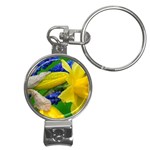 Daffodils and Hyacinth Floral Nail Clippers Key Chain