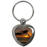 Ocean Sunset Key Chain (Heart)