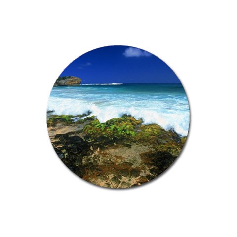 Paradise Beach Magnet 3  (Round) from UrbanLoad.com Front
