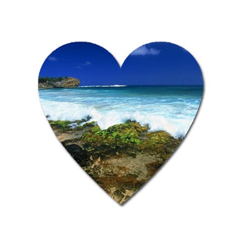 Paradise Beach Magnet (Heart) from UrbanLoad.com Front