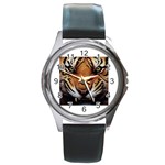 tiger Round Metal Watch