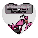Biker Babe Heart Ornament (Two Sides)