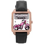 Biker Babe Rose Gold Leather Watch 