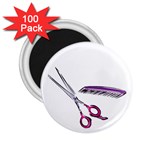 Scissors and Comb-Purple 2.25  Magnet (100 pack) 