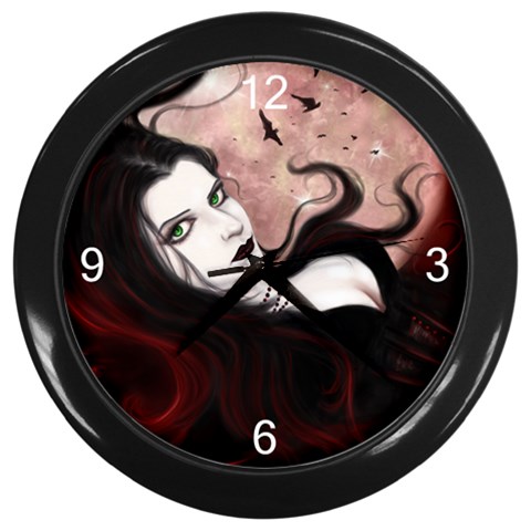 Blood Countess Wall Clock (Black) from UrbanLoad.com Front