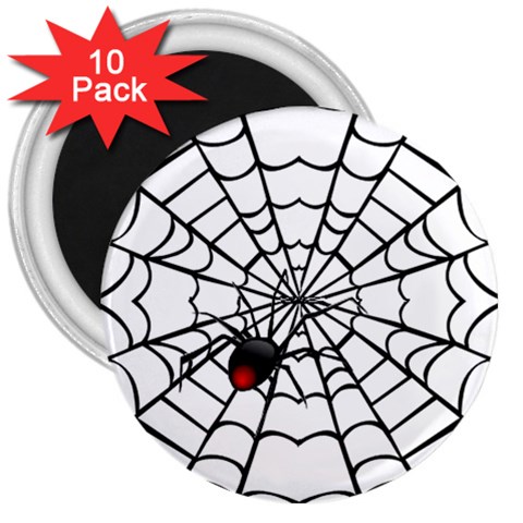 spiderweb 2 3  Magnet (10 pack) from UrbanLoad.com Front