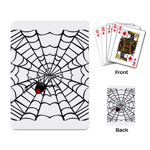 spiderweb 2 Playing Cards Single Design from UrbanLoad.com Back