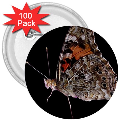 Bulgaria Butterfly 3  Button (100 pack) from UrbanLoad.com Front
