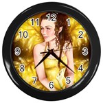 Pixie Calla Lily  Wall Clock (Black)