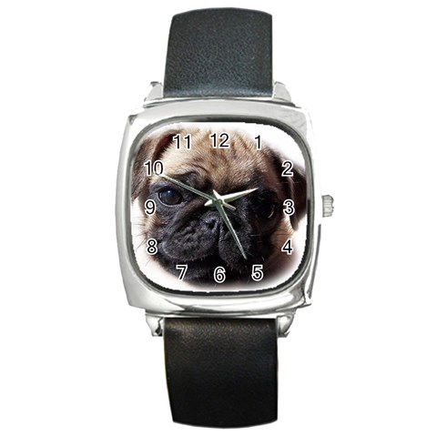PUG Square Metal Watch from UrbanLoad.com Front