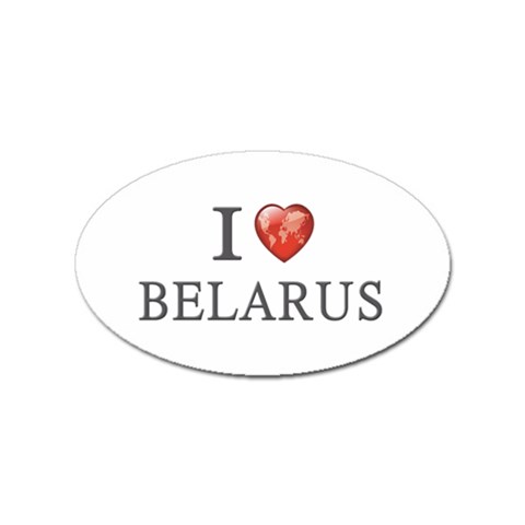 LoveBelarus Sticker Oval (10 pack) from UrbanLoad.com Front