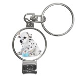 Dalmation Puppy Nail Clippers Key Chain