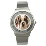 American Bulldog Puppy Stainless Steel Watch