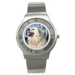American Eskimo Dog Stainless Steel Watch