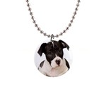 American Staffordshire Puppy 1  Button Necklace