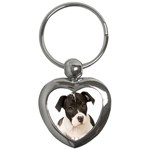 American Staffordshire Puppy Key Chain (Heart)