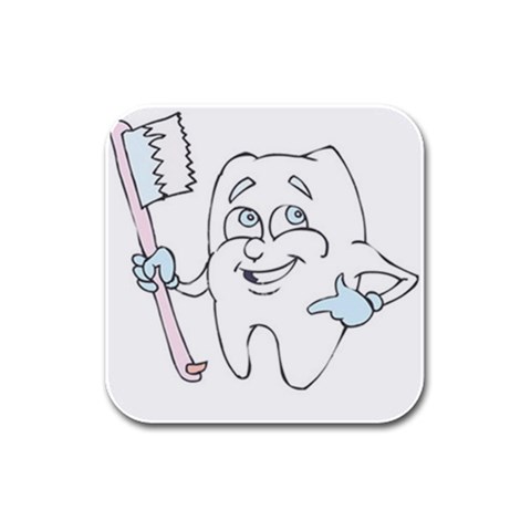 Dentist (custom) Rubber Square Coaster (4 pack) from UrbanLoad.com Front