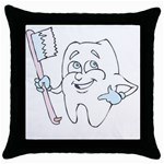 Dentist (custom) Throw Pillow Case (Black)