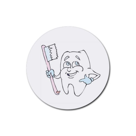 Dentist (custom) Rubber Coaster (Round) from UrbanLoad.com Front