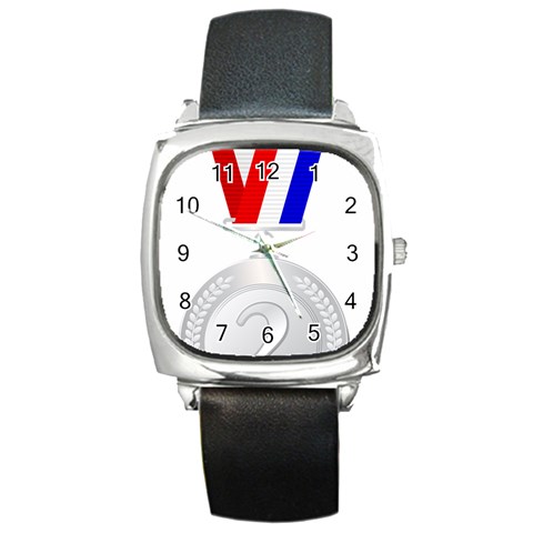 siver Square Metal Watch from UrbanLoad.com Front