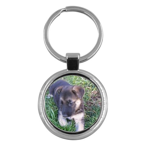 German Shepherd Puppy Key Chain (Round) from UrbanLoad.com Front