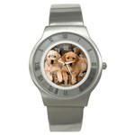 Labrador  Puppy 2 Stainless Steel Watch
