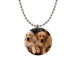 Labrador  Puppy 2 1  Button Necklace