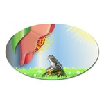 Flower & Frog Magnet (Oval)