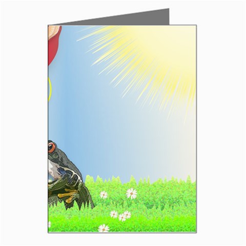 Flower & Frog Greeting Card from UrbanLoad.com Left