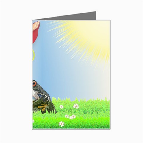 Flower & Frog Mini Greeting Card from UrbanLoad.com Left