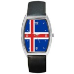 ICELAND FLAG Europe National Gift Men Barrel Metal Watch