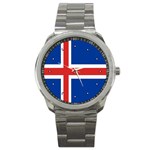 ICELAND FLAG Europe National Gift Men Sport Metal Watch