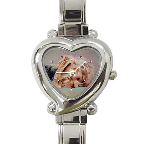 YORKSHIRE TERRIER Dog Puppy Pet Veterinarian Heart Charm Watch from UrbanLoad.com Front