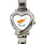 CYPRIOT FLAG Cyprus Europe National Heart Charm Watch