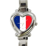 FRENCH FLAG France Europe National Heart Charm Watch