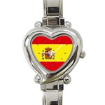 SPANISH FLAG Spain Europe Country National Heart Charm Watch