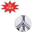Heavy Metal Peace Sign 1  Mini Button (10 pack) 