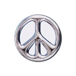 Heavy Metal Peace Sign Rubber Coaster (Round)