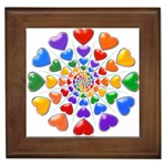 Rainbow Hearts Echo Framed Tile