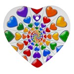 Rainbow Hearts Echo Ornament (Heart)
