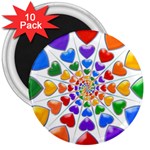 Rainbow Hearts Echo 3  Magnet (10 pack)