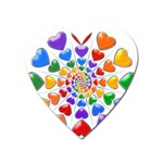Rainbow Hearts Echo Magnet (Heart)