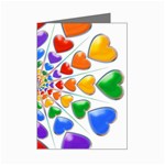 Rainbow Hearts Echo Mini Greeting Card