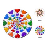 Rainbow Hearts Echo Playing Cards (Round)